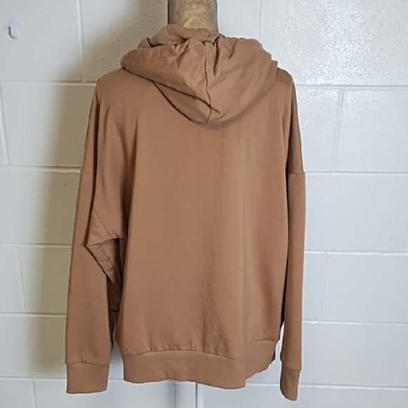 Cozy Tan/Brown Fleece Zip up Hoodie Sweatshirt - Picture 2 of 12